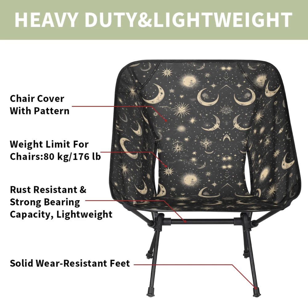 YLYNIU portable camping chair ergonomic design uses breathable polyester for comfort