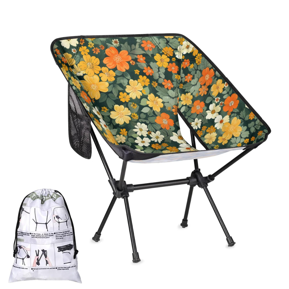 YLYNIU portable camping chair folded compactly for easy transport and storage.