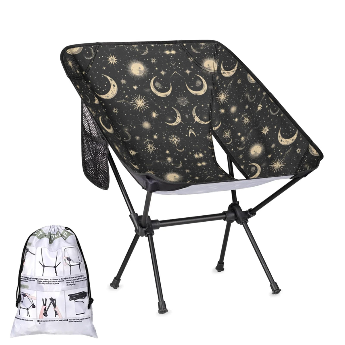 YLYNIU portable camping chair folded compact for travel and storage