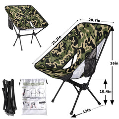 YLYNIU portable camping chair stable X frame maintains balance on uneven ground