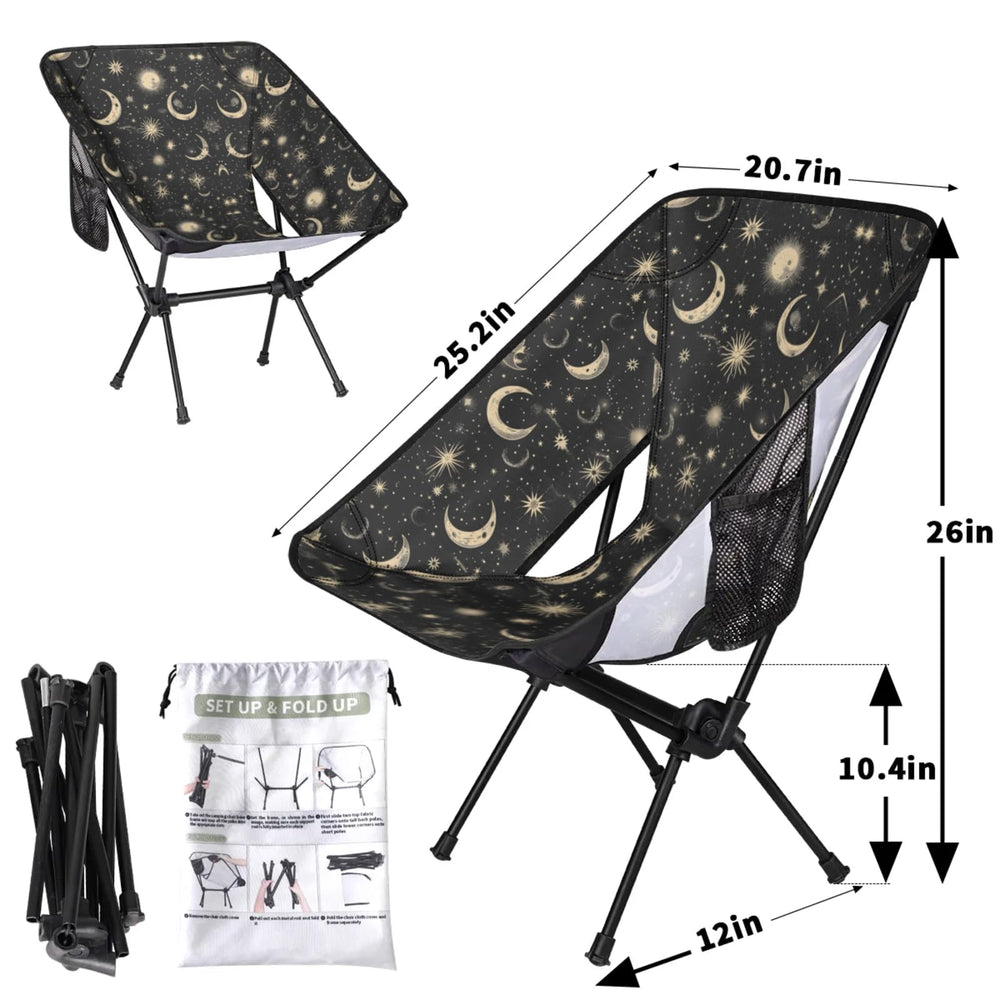 YLYNIU portable camping chair X-structure delivers stable support up to 176 pounds