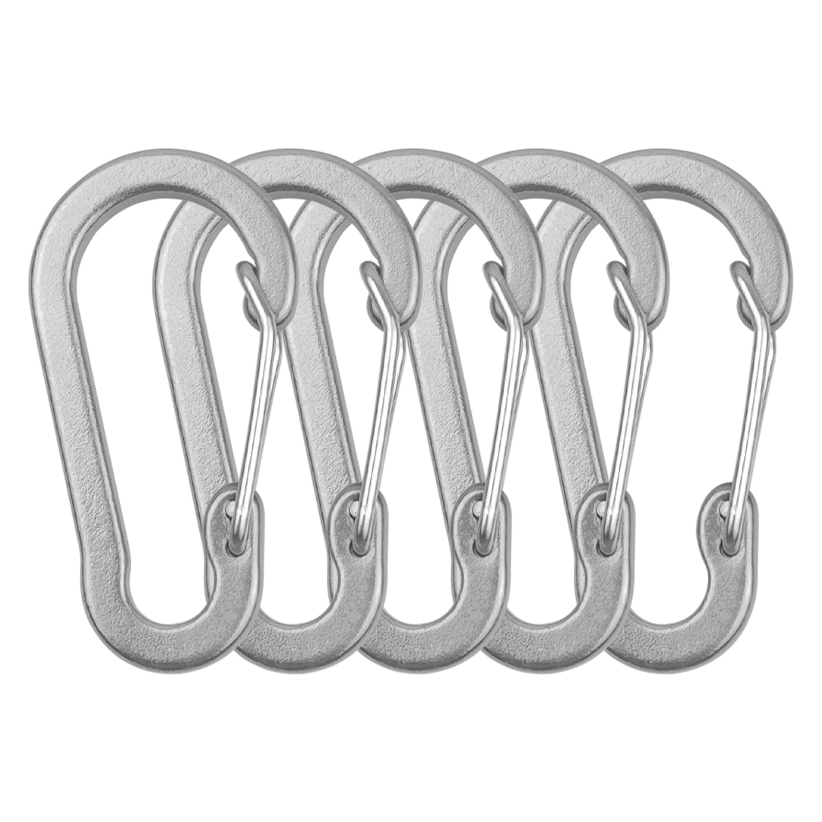 Side view of Ymiko D-ring carabiner showing compact, durable keychain solution