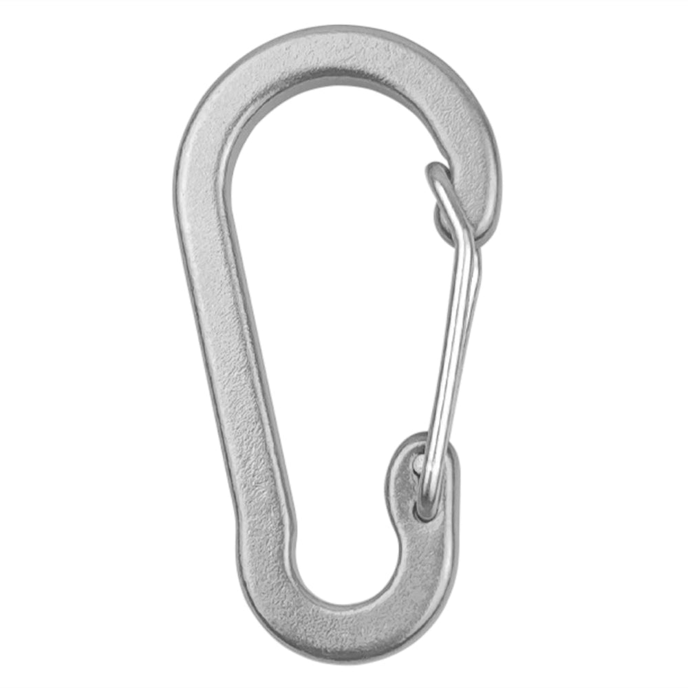 Ymiko aluminum D-ring carabiner clip in silver for lightweight gear organization