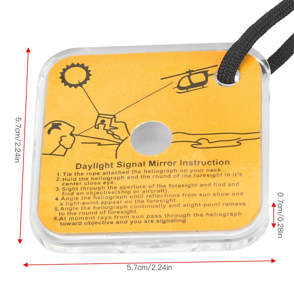 Ymiko hand-held heliograph for rapid long-distance signaling during camping.