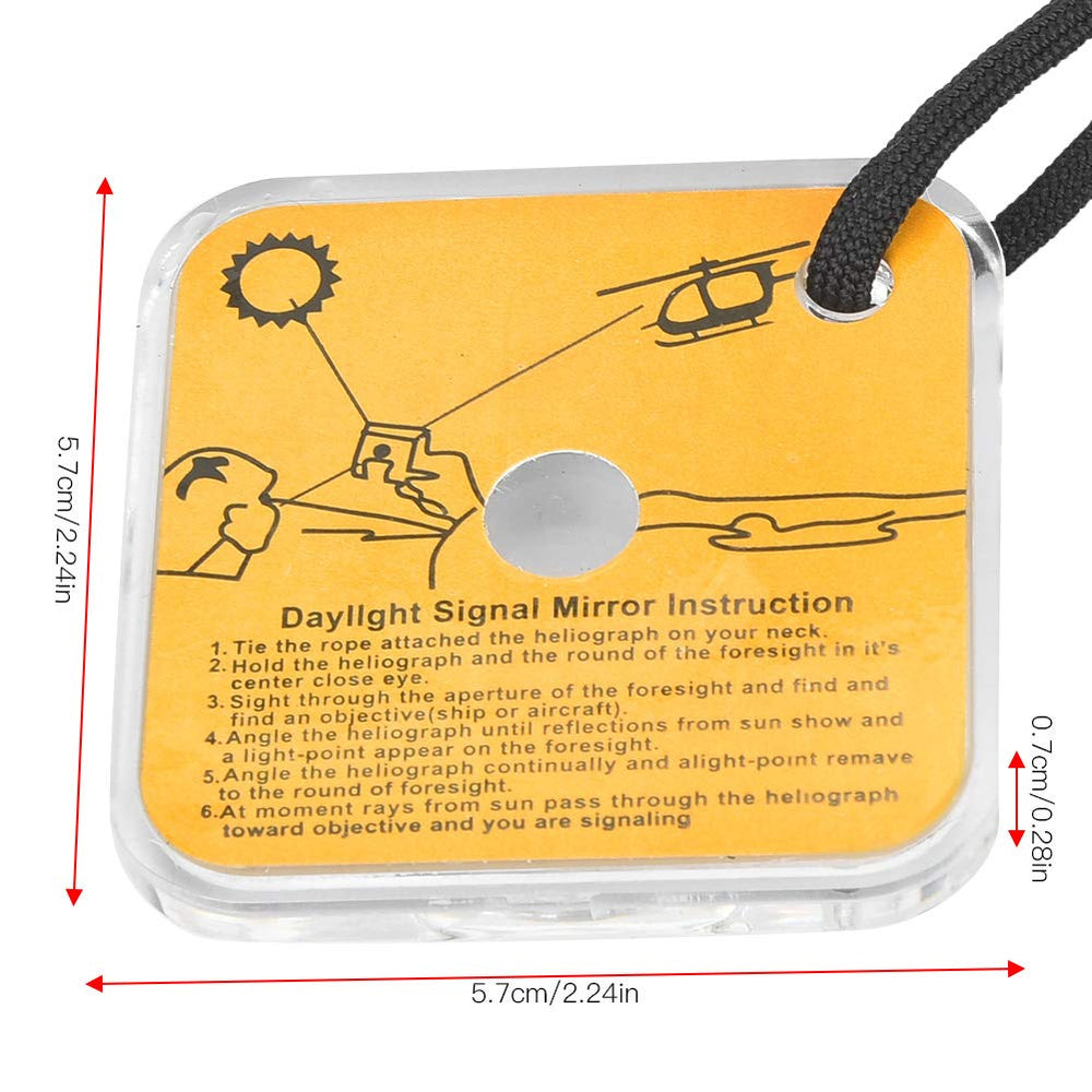 Ymiko hand-held heliograph for rapid long-distance signaling during camping.
