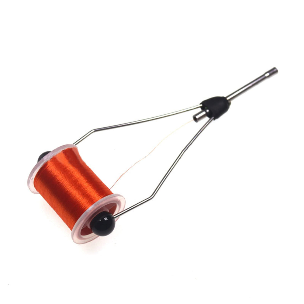 Hanger-style spool threader for fishing line