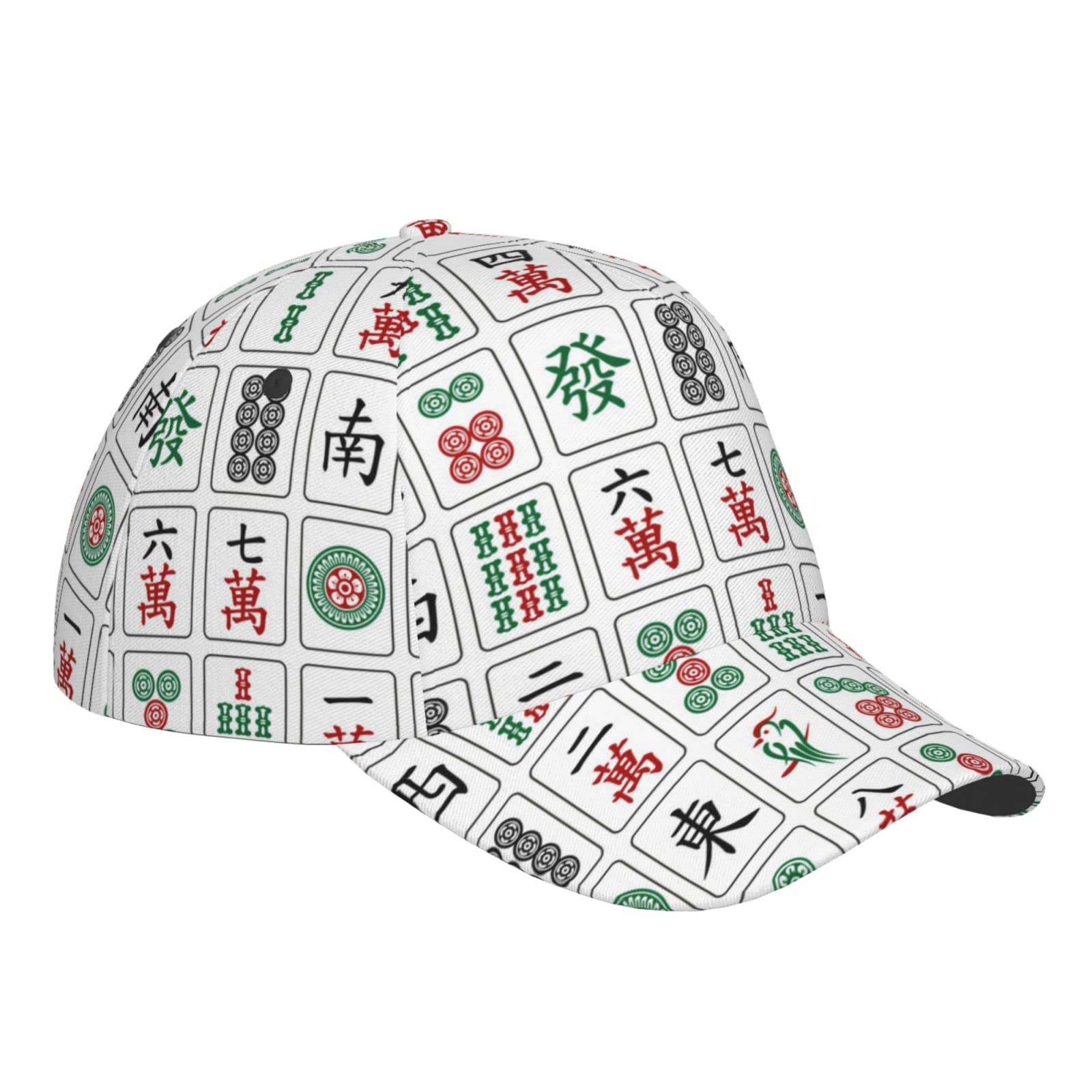 YNHXYFT Mahjong hat with back snap closure for a customizable fit.