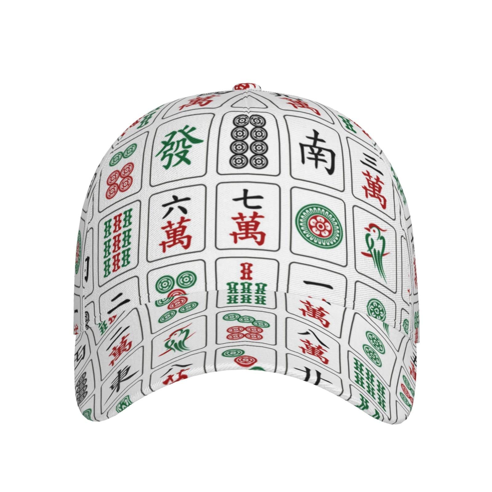YNHXYFT Mahjong pattern cap with flag design, great for travel.