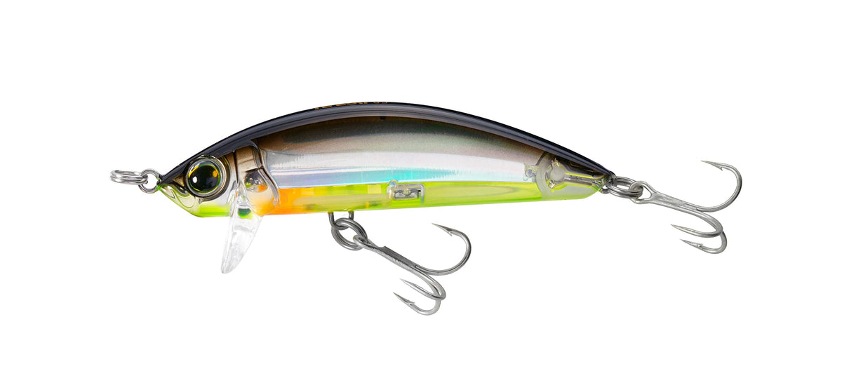 Yo-Zuri 3D Inshore Surface Minnow F in black-silver-chartreuse for shallow-water action
