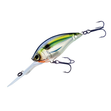 Yo-Zuri 3DB Deep Crank lure front view with prism shine attracting deep-water bass