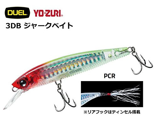 Yo-Zuri 3DB Jerkbait Prism Clown treble hooks view, durable hardware