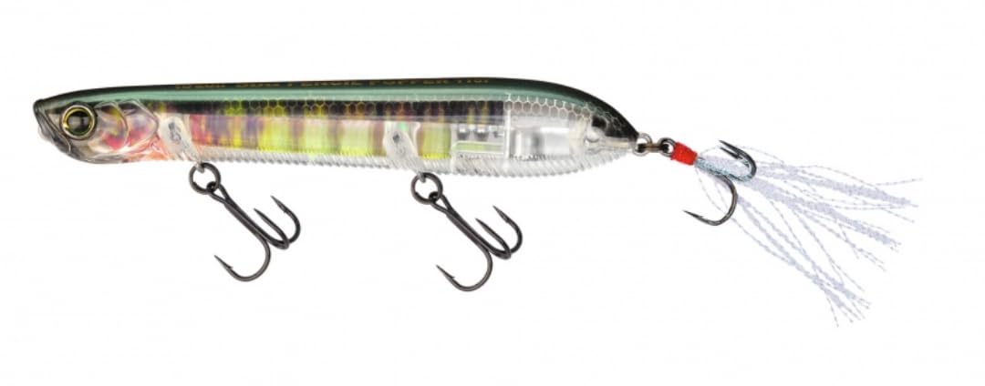Yo-Zuri 3DB Pencil Popper Real Bluegill front view with 3D prism flash.