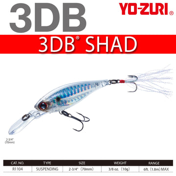 Yo-Zuri 3DB Shad Redeye design targets game fish with natural aggression