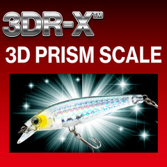 Yo-Zuri 3DR-X Vibe S glow-UV pattern highlights color for visibility in water.