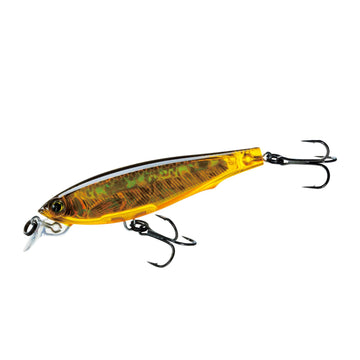 Yo-Zuri 3DS Minnow HGBL 4-inch front-angle view with holographic finish for better visibility.