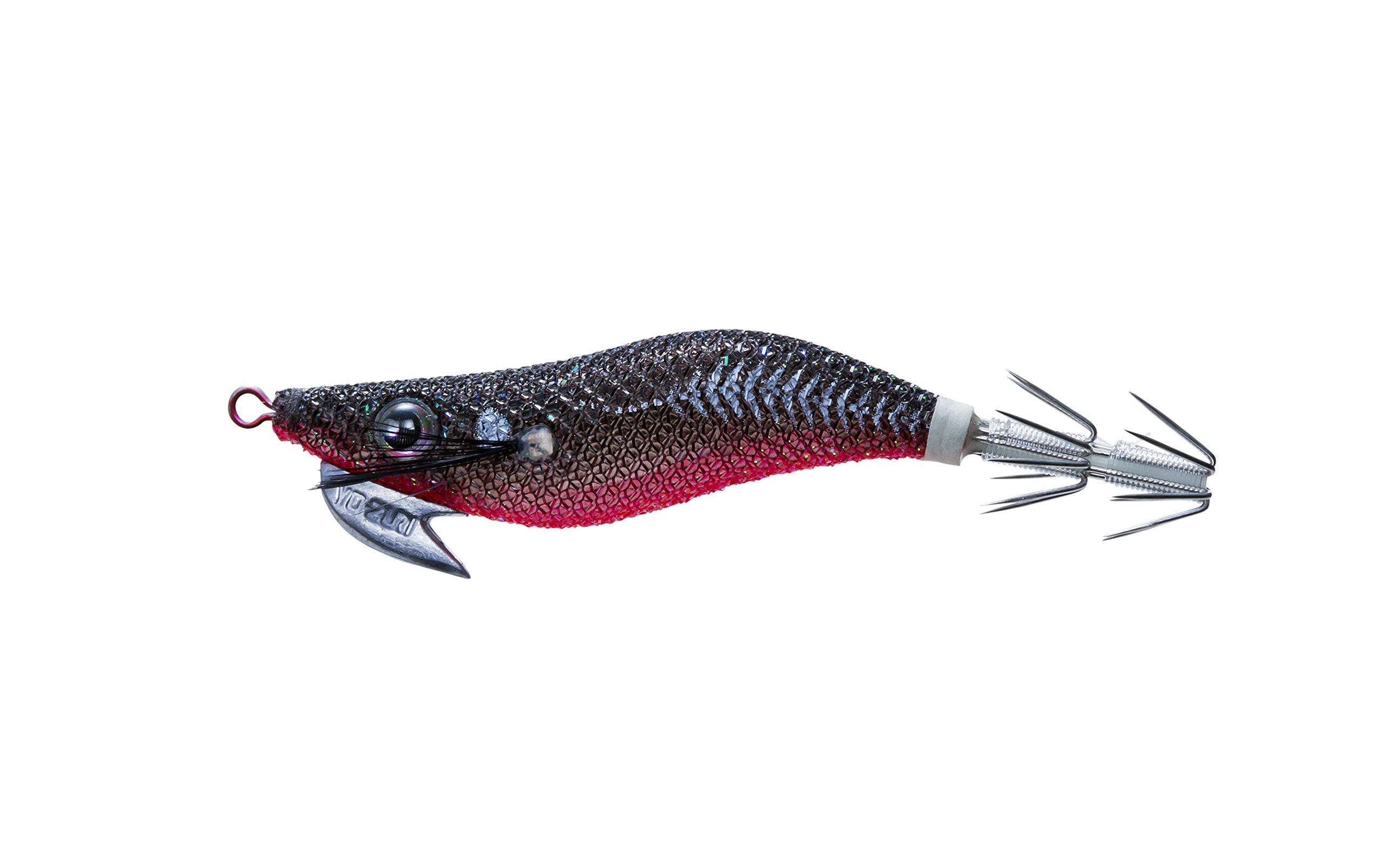 Yo-Zuri Aurie-Q RS 1.6 squid jig in luminous black for deep-water squid fishing.