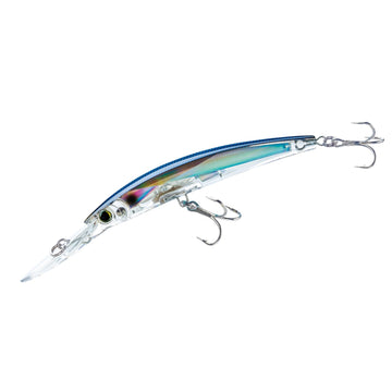Yo-Zuri Blue Silver Crystal 3D Minnow deep diver lure with vivid reflections