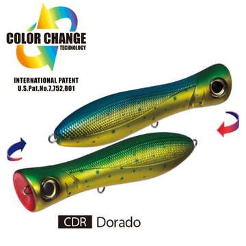 Yo-Zuri Bull Pop Dorado side view highlighting through-wire durability