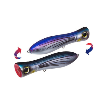 Yo-Zuri Bull Popper detailed profile showing power body and oversized eyes for trophy fish