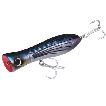 Yo-Zuri Bull Popper front view highlighting durable through-wire construction for long casts