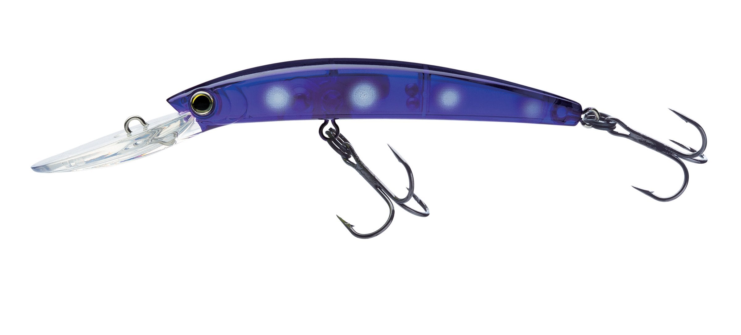 Yo-Zuri Crystal Minnow Deep Diver Walleye lure in midnight finish for freshwater trolling.