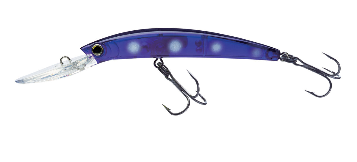 Yo-Zuri Crystal Minnow Deep Diver Walleye lure in midnight finish for freshwater trolling.