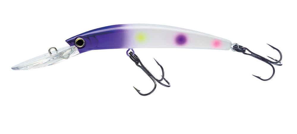 Yo-Zuri Crystal Minnow Deep Diver Walleye lure, Purple Wonderbread finish, optimized for freshwater trolling