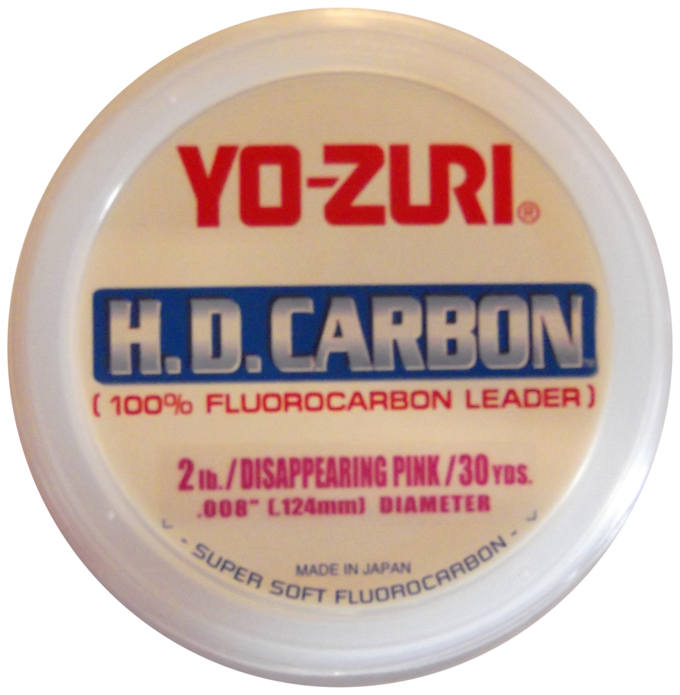 Yo-Zuri H.D. fluorocarbon pink leader in pink tint aids stealth in clear water for finesse fishing.
