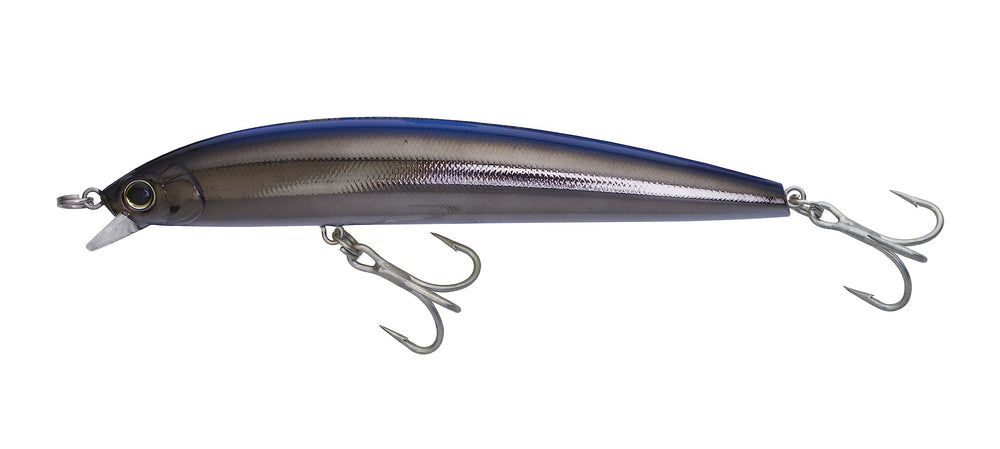 Yo-Zuri Hydro Minnow LC 6-inch ghost black floating lure ideal for long casts and topwater action.