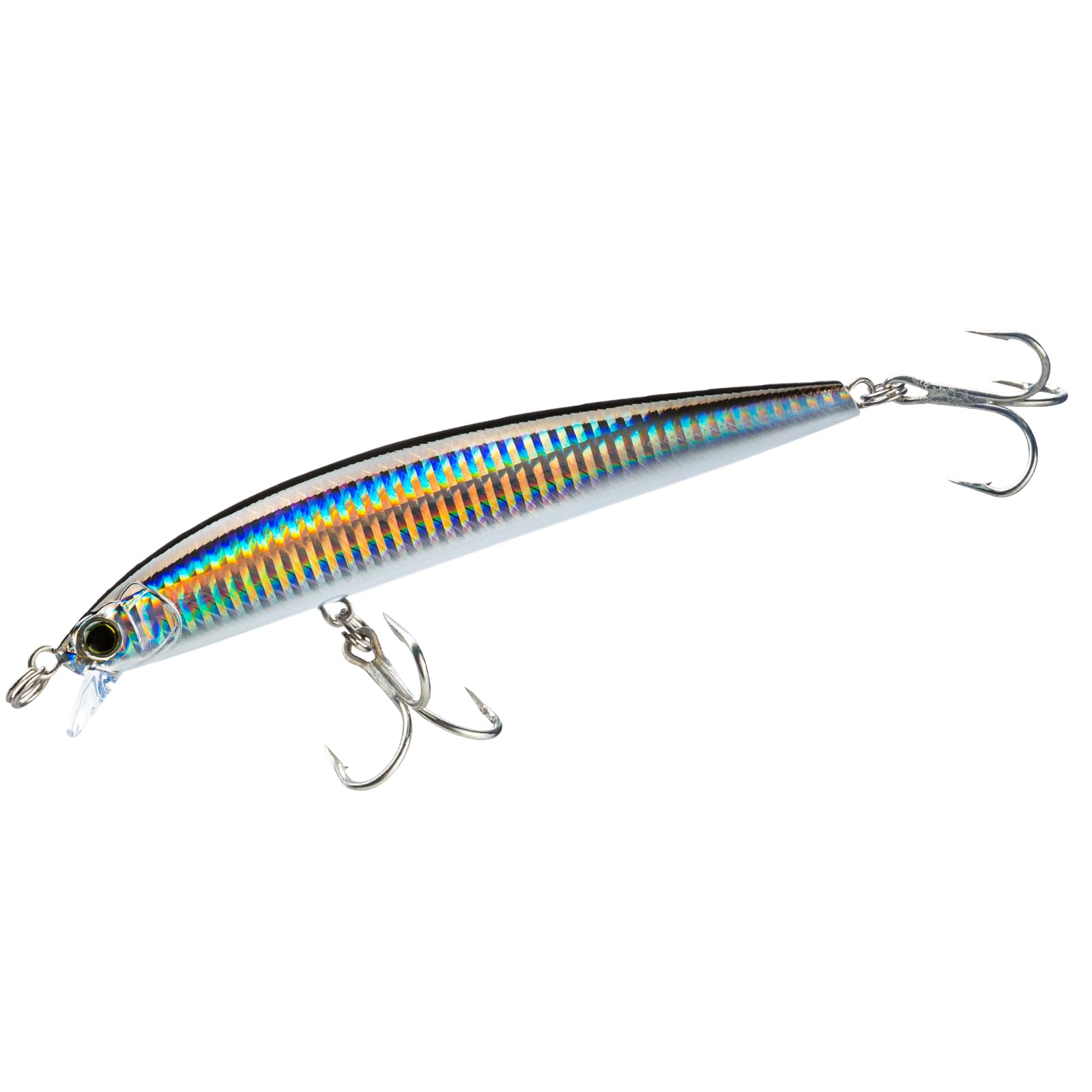 Yo-Zuri Hydro Minnow LC front view showcases lifelike profile and long-casting potential.