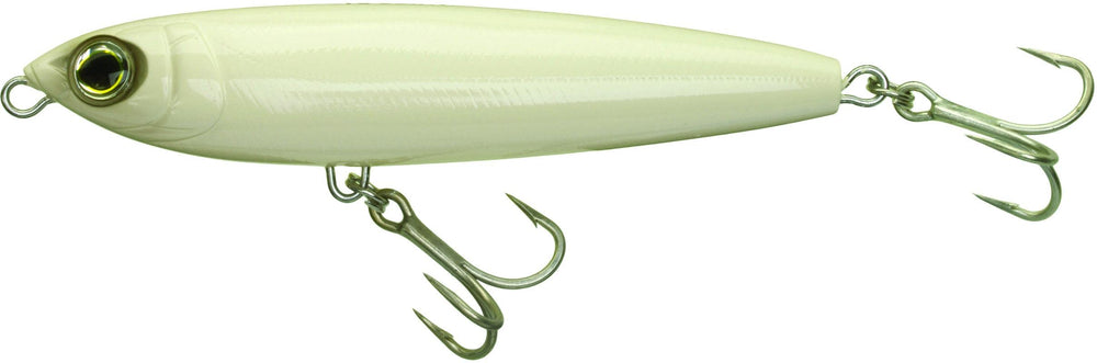 Yo-Zuri Hydro Pencil F 125mm bone lure, side view, primed for inshore topwater strikes.