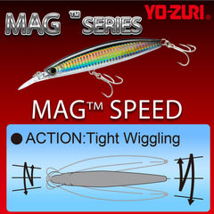 Yo-Zuri MAG Speed S120 weight-transfer system close-up for accuracy