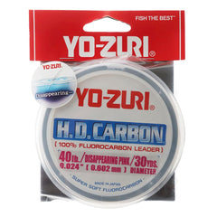 Yo-Zuri pink fluorocarbon leader showing exceptional abrasion resistance in saltwater