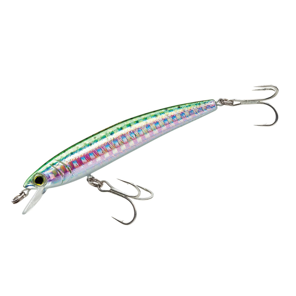 Yo-Zuri Pins Minnow Floating Diver Lure in rainbow trout color showing deep-water reach and action.