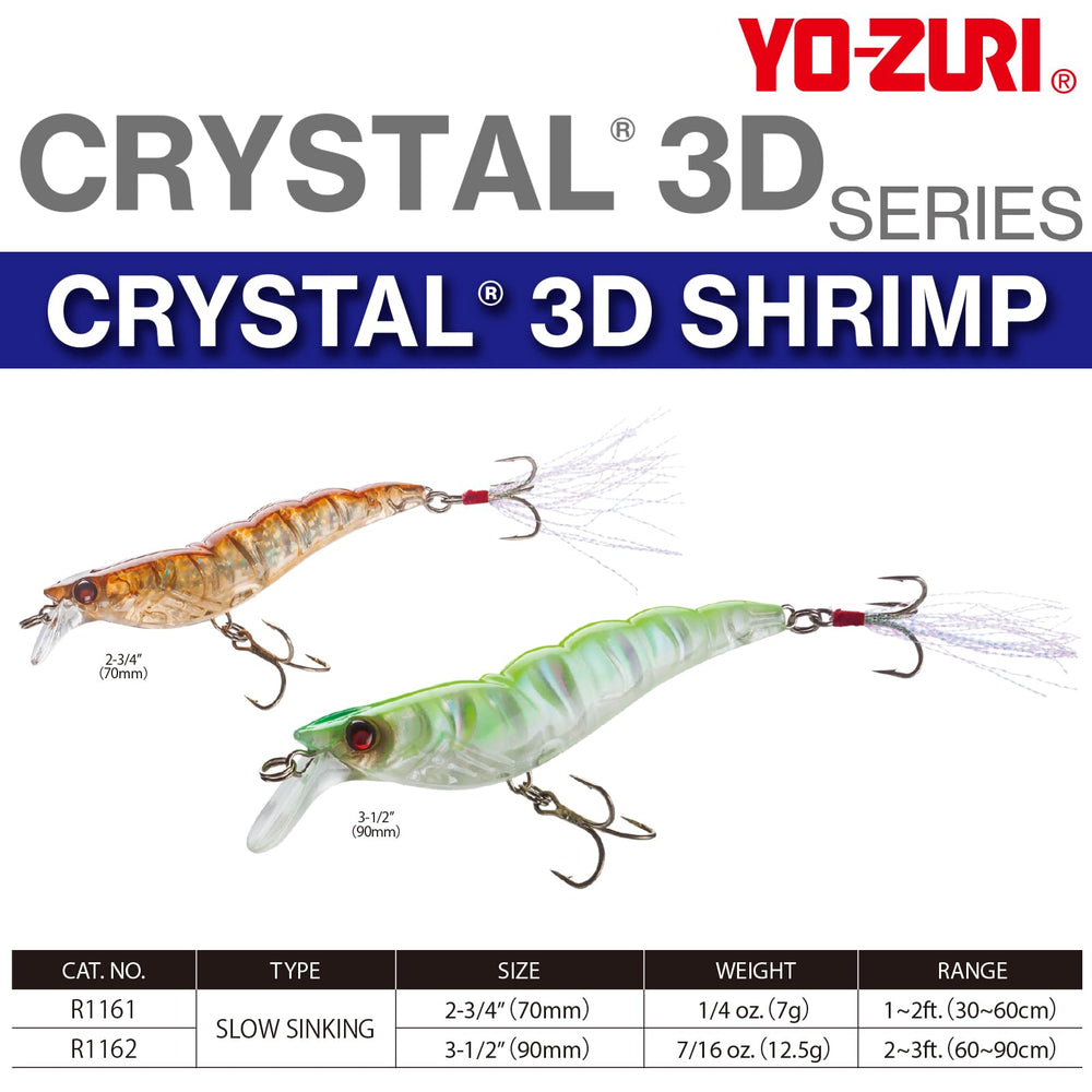 Yo-Zuri R1161-HGS 3D prism finish highlights lifelike sparkle for clear-water fishing.