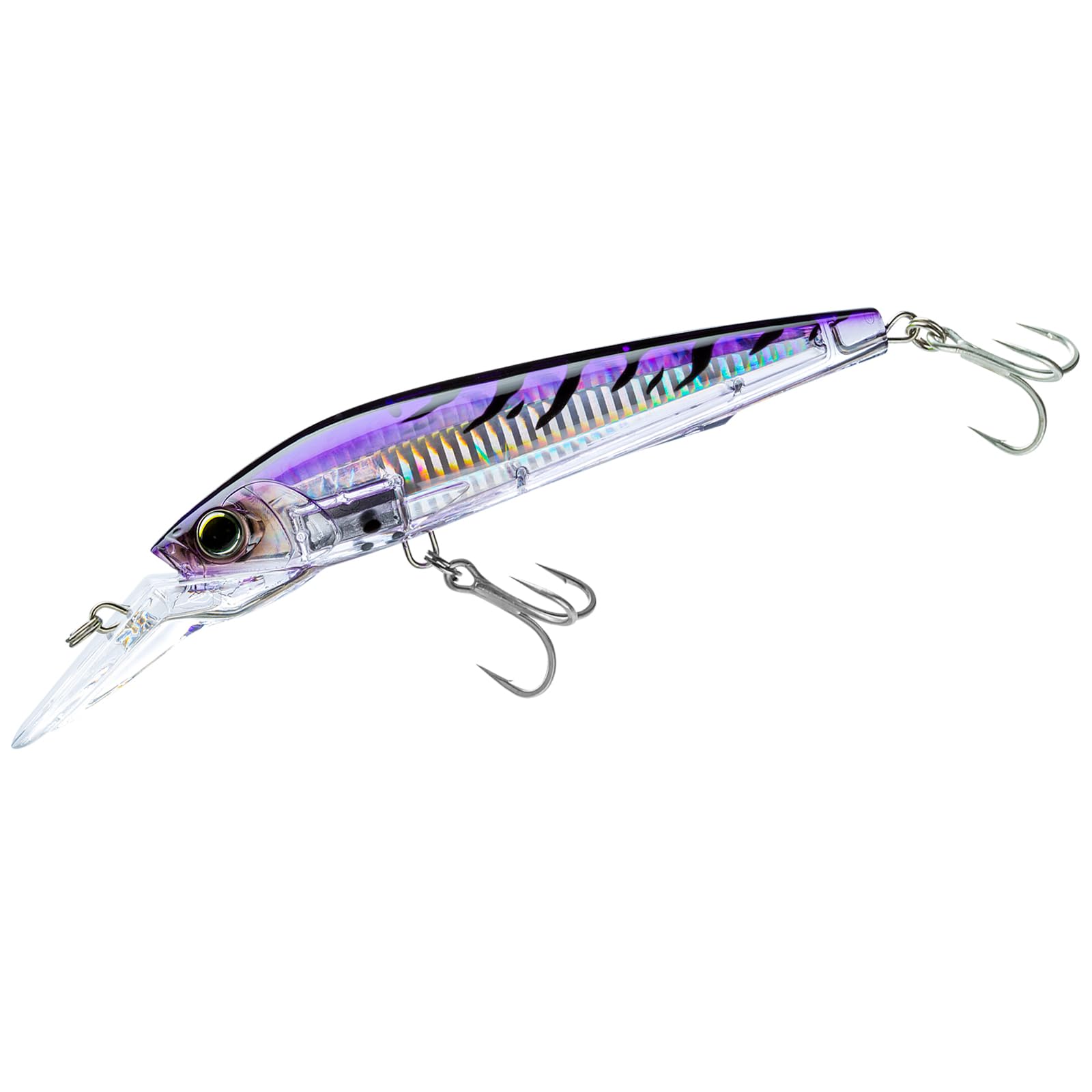 Yo-Zuri R1164-CPBN 3D Magnum lure in Purple Mackerel pattern, great for offshore trolling.