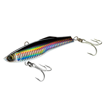 Yo-Zuri R1303-CHBL high-speed vibe lure with holographic black finish for fast trolling.
