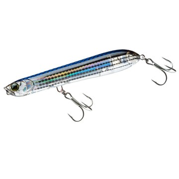 Yo-Zuri R1433-HMT pencil popper with flat-bottom design enabling stable walking.