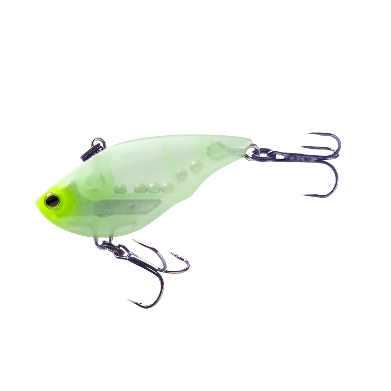 Yo-Zuri RattlN Vibe Mini 40mm lure with luminescent finish showing sinking, rattling action for panfish.