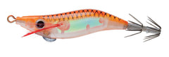 Yo-Zuri Squid Mini Aurora floating jig glows bright, attracting squid with durable body and balanced hooks.