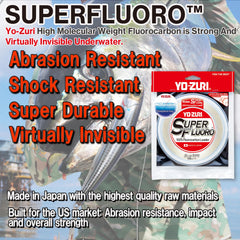 Duel Yo-Zuri SuperFluoro 100Yd leader close-up knot area demonstrates easy-to-tie handling.