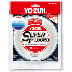 Duel Yo-Zuri SuperFluoro 100Yd leader packaging highlights premium fluorocarbon quality for anglers.