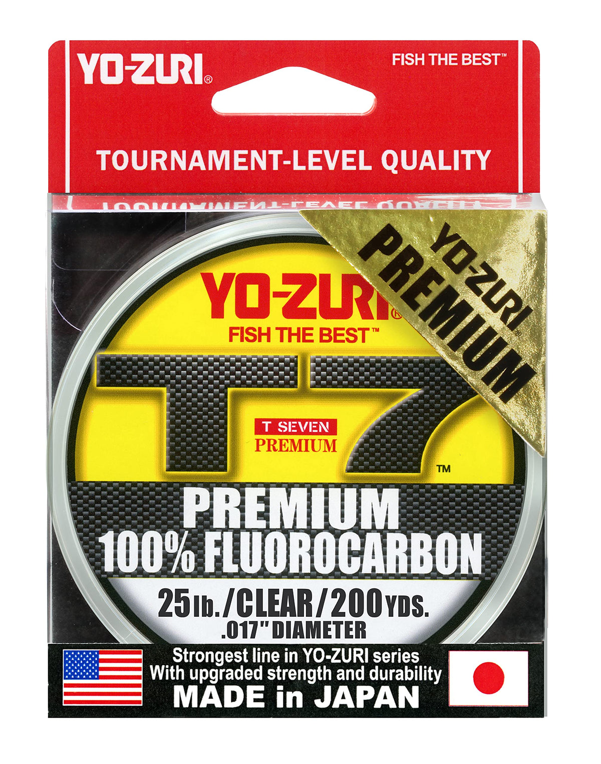 Yo-Zuri T7 premium fluorocarbon, 25lb clear, ideal for stealth bass fishing