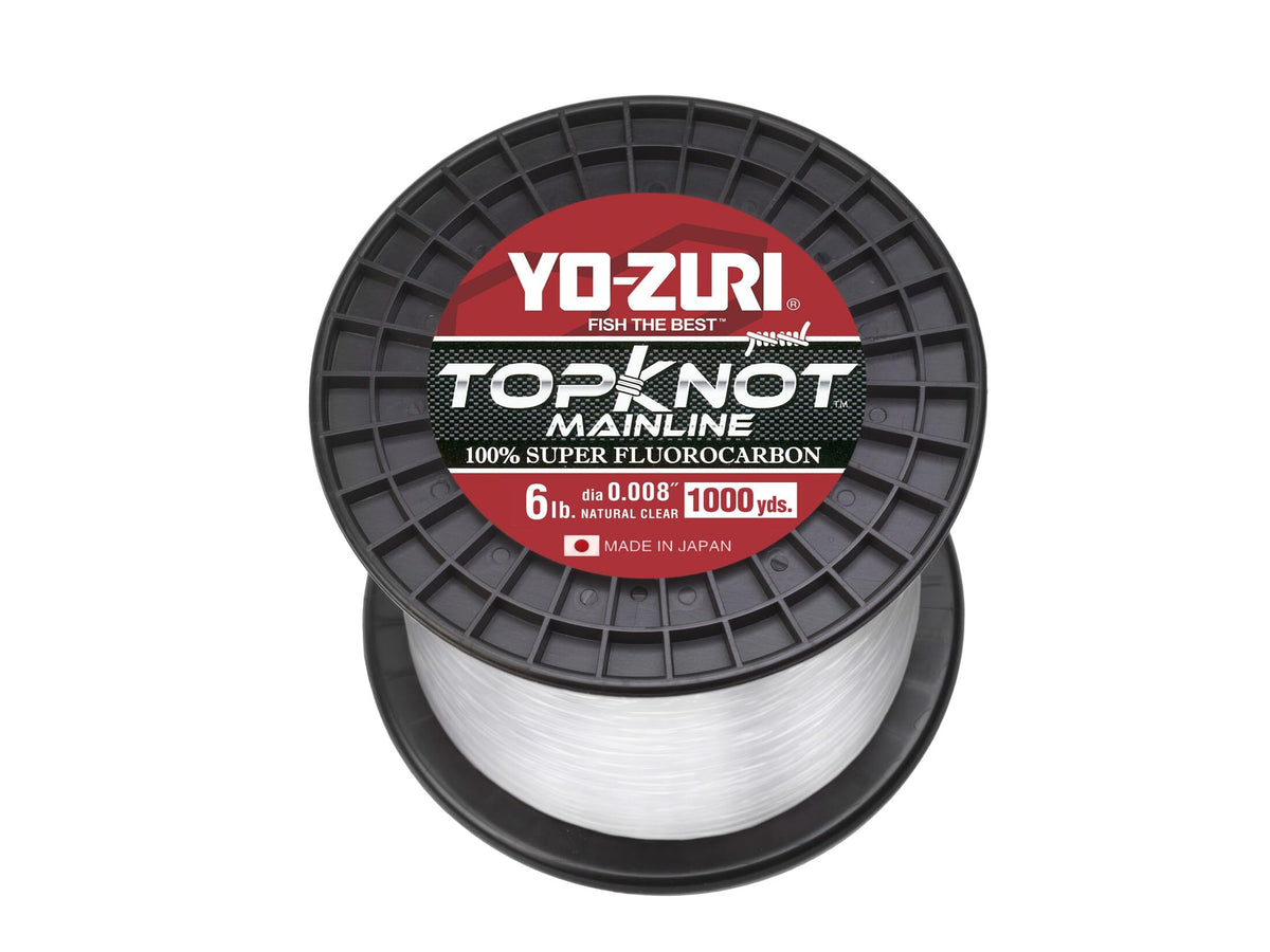 Yo-Zuri TK ML 6LB NCL 1000YD fishing line for long casts and strong knots.