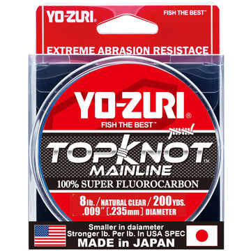 Yo-Zuri TopKnot MainLine natural clear spool shows invisibility for stealthy fishing.