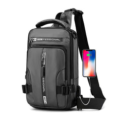Yoanlayr sling bag front compartments keep essentials organized for quick access on the go.