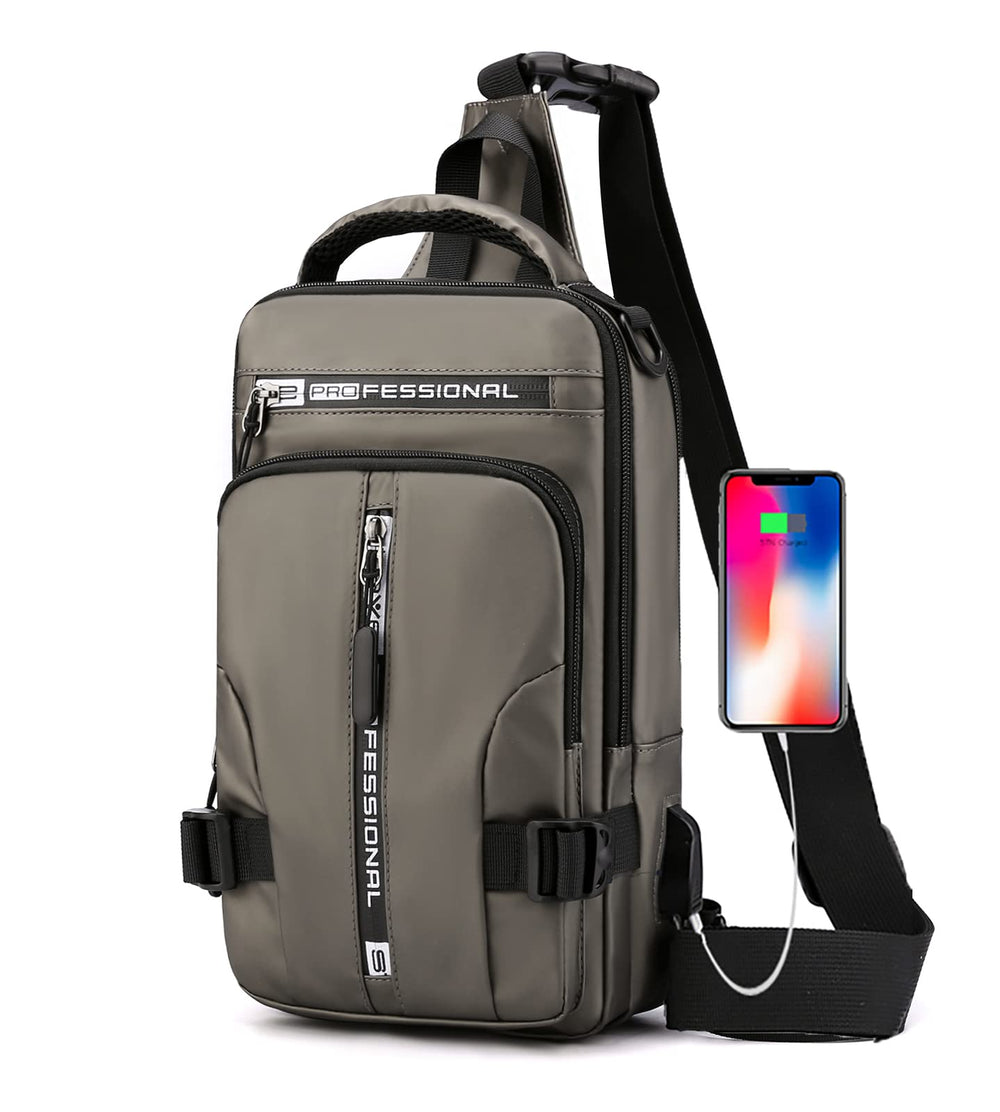 Yoanlayr sling bag front compartments keep daily essentials organized.