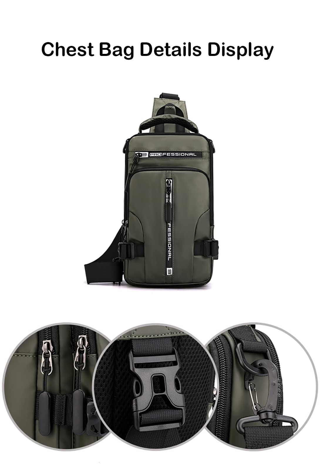 Yoanlayr sling bag multi pocket design helps organized travel.