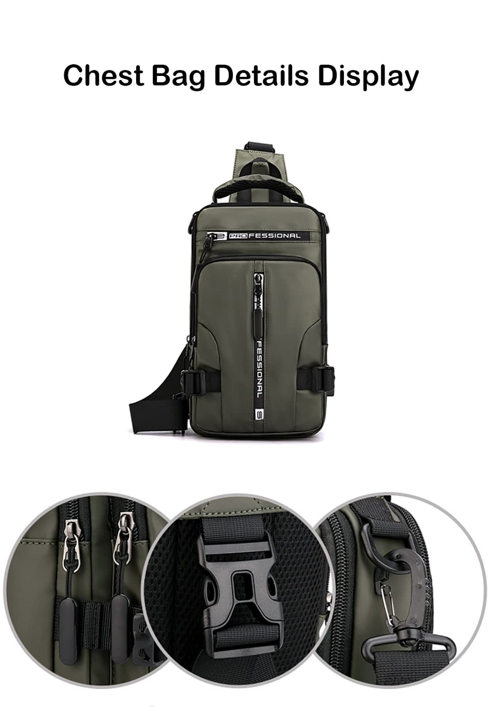 Yoanlayr sling bag multi pocket design helps organized travel.