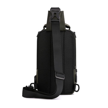 Yoanlayr sling bag adjustable strap supports left or right wear.
